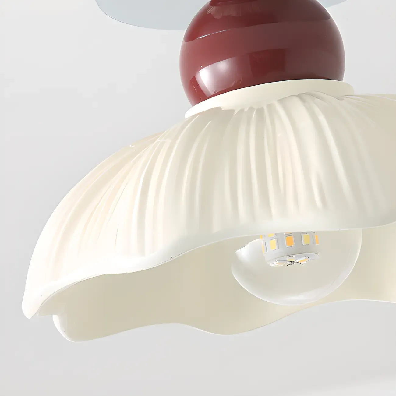 Plafonnier semi-encastré élégant à LED en résine pour la décoration intérieure