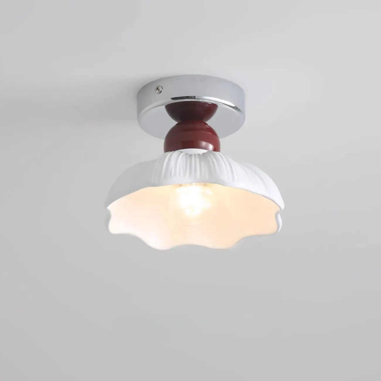 Plafonnier semi-encastré élégant à LED en résine pour la décoration intérieure