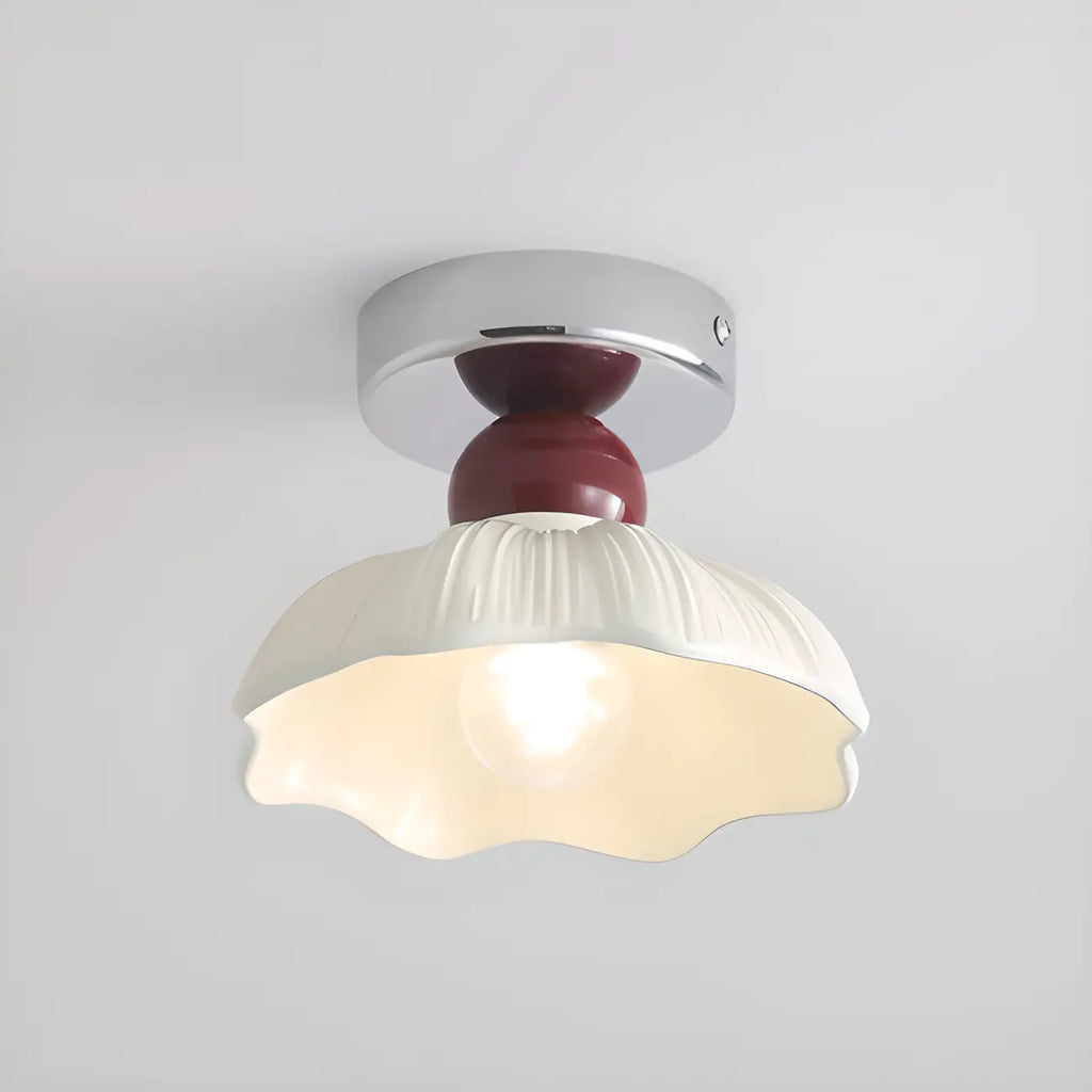 Plafonnier semi-encastré élégant à LED en résine pour la décoration intérieure
