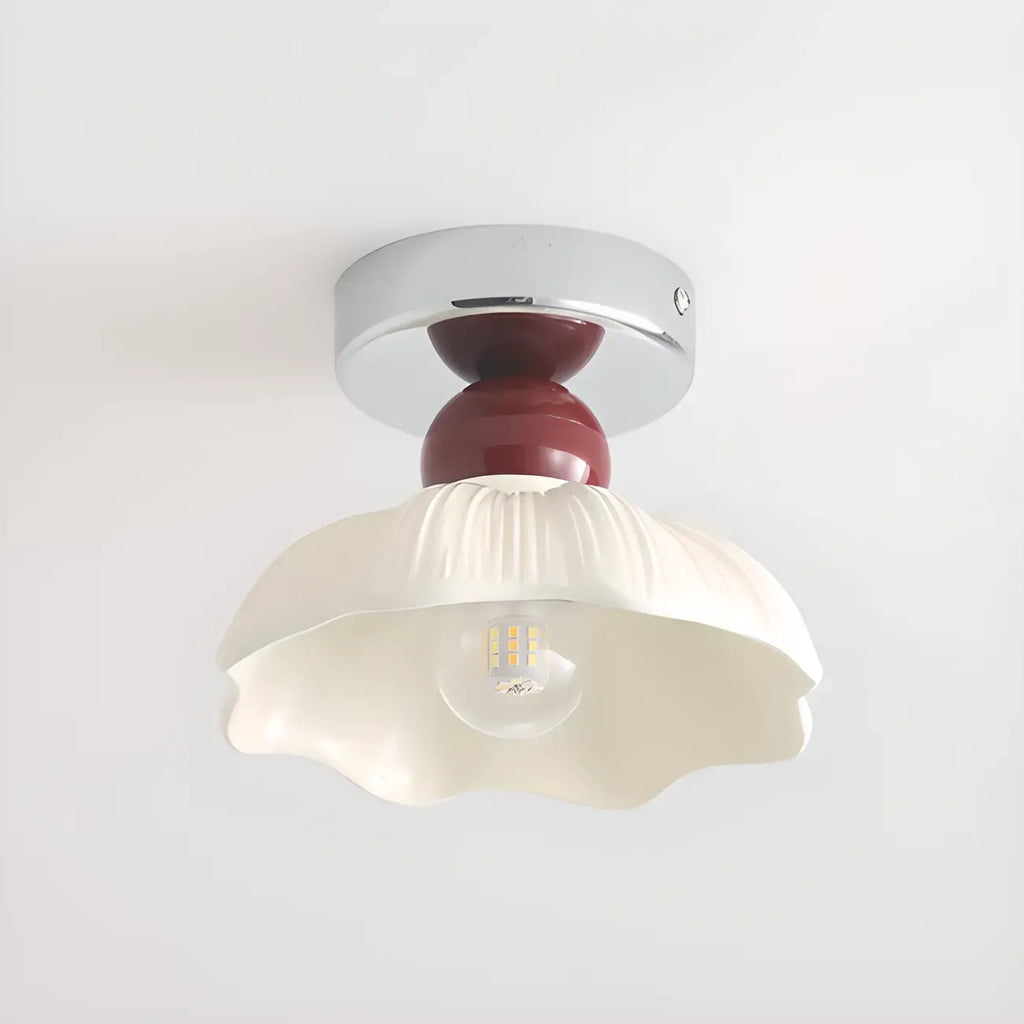 Plafonnier semi-encastré élégant à LED en résine pour la décoration intérieure