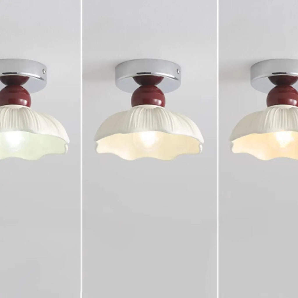 Plafonnier semi-encastré élégant à LED en résine pour la décoration intérieure