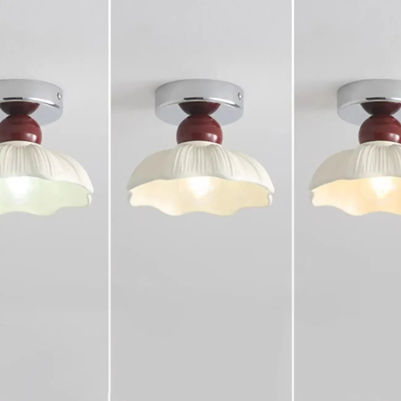 Plafonnier semi-encastré élégant à LED en résine pour la décoration intérieure