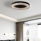 Plafonnier LED circulaire noir encastré pour usage résidentiel