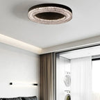 Plafonnier LED circulaire noir encastré pour usage résidentiel