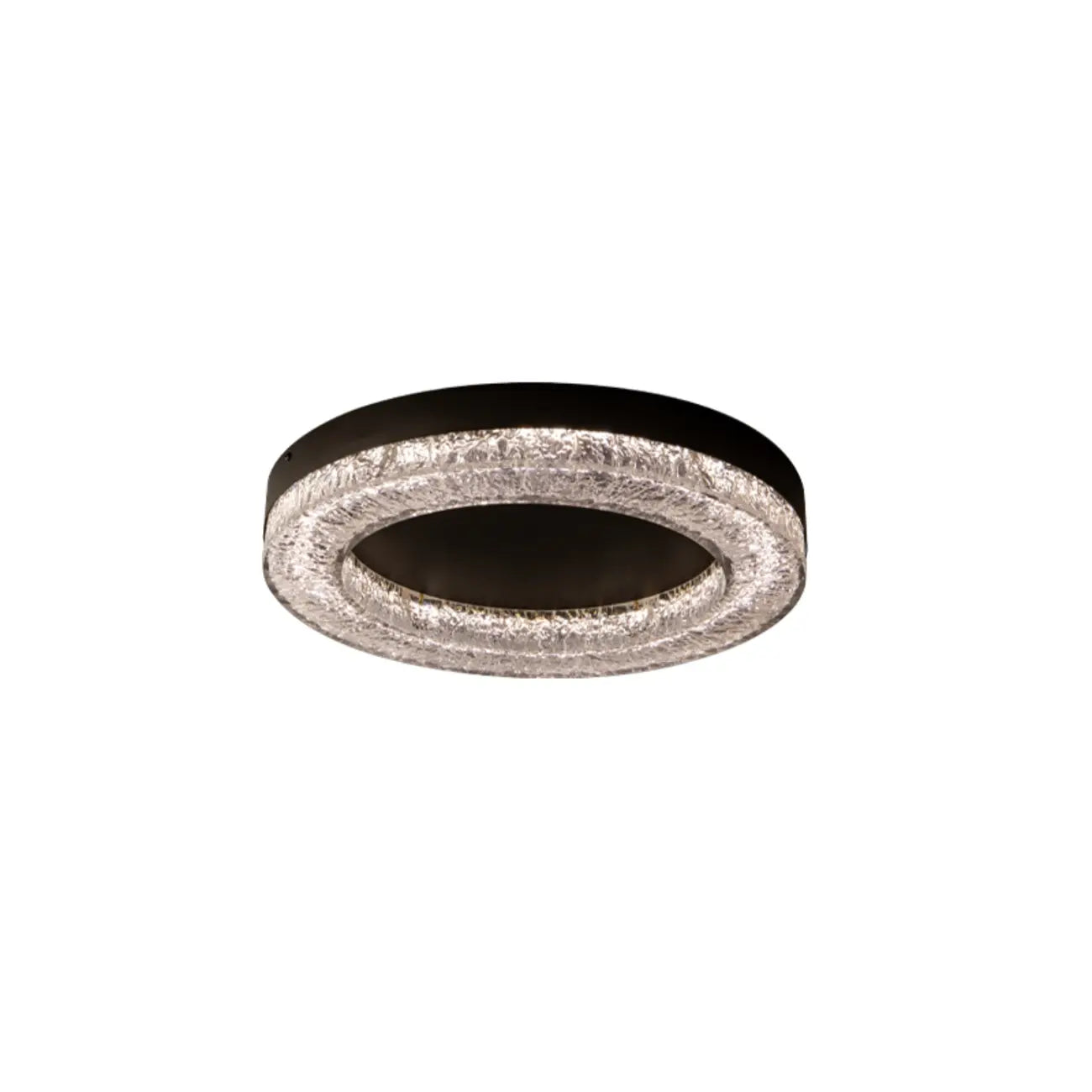 Plafonnier LED circulaire noir encastré pour usage résidentiel