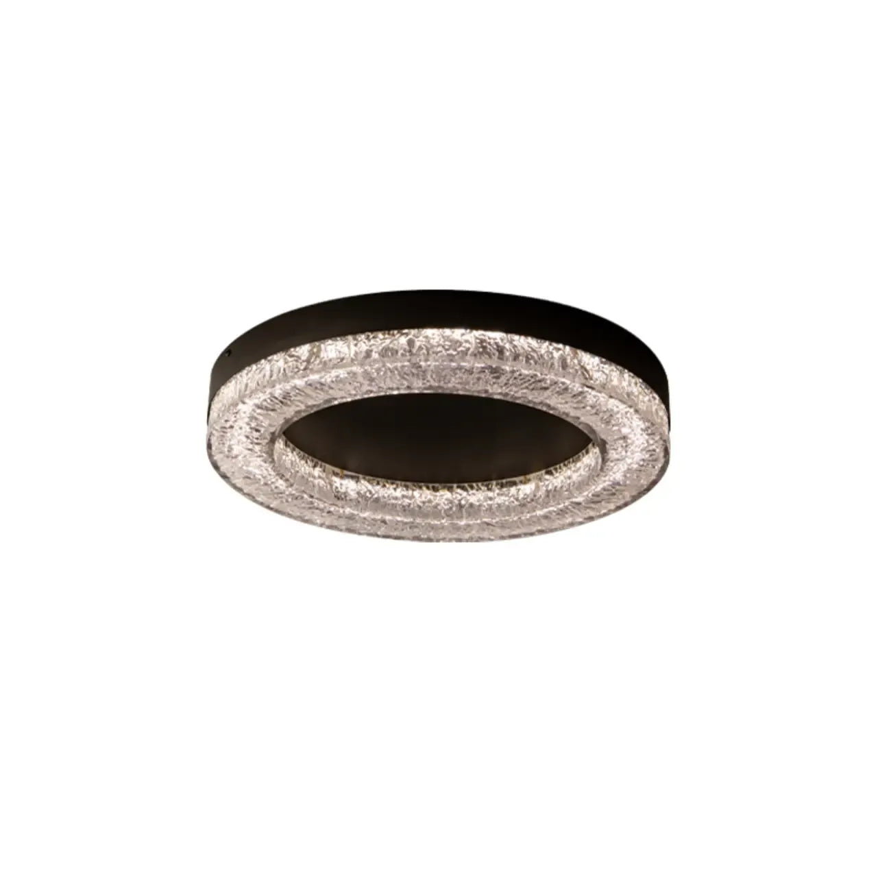 Plafonnier LED circulaire noir encastré pour usage résidentiel