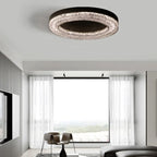 Plafonnier LED circulaire noir encastré pour usage résidentiel