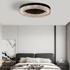 Plafonnier LED circulaire noir encastré pour usage résidentiel