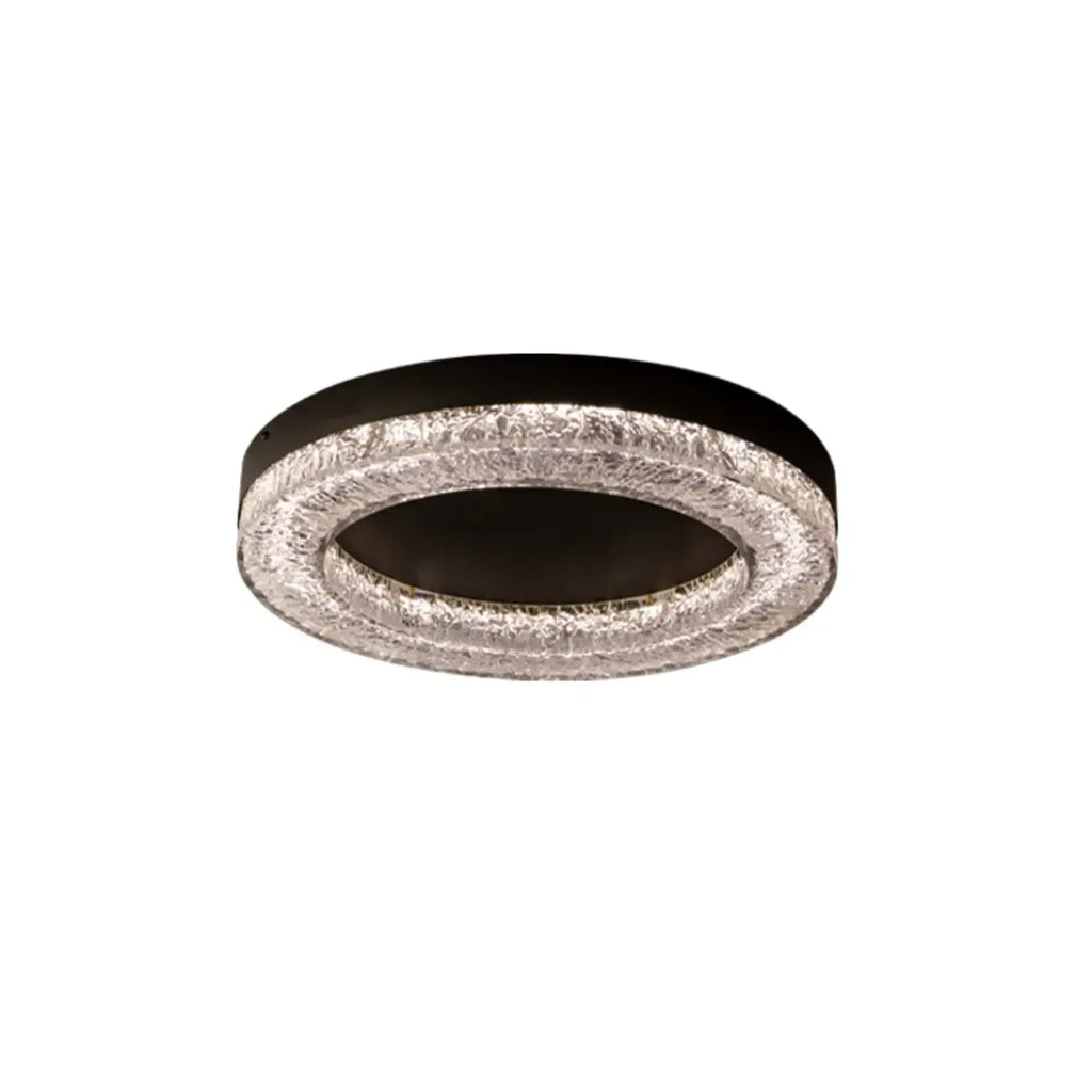 Plafonnier LED circulaire noir encastré pour usage résidentiel