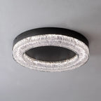 Plafonnier LED circulaire noir encastré pour usage résidentiel