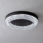 Plafonnier LED circulaire noir encastré pour usage résidentiel