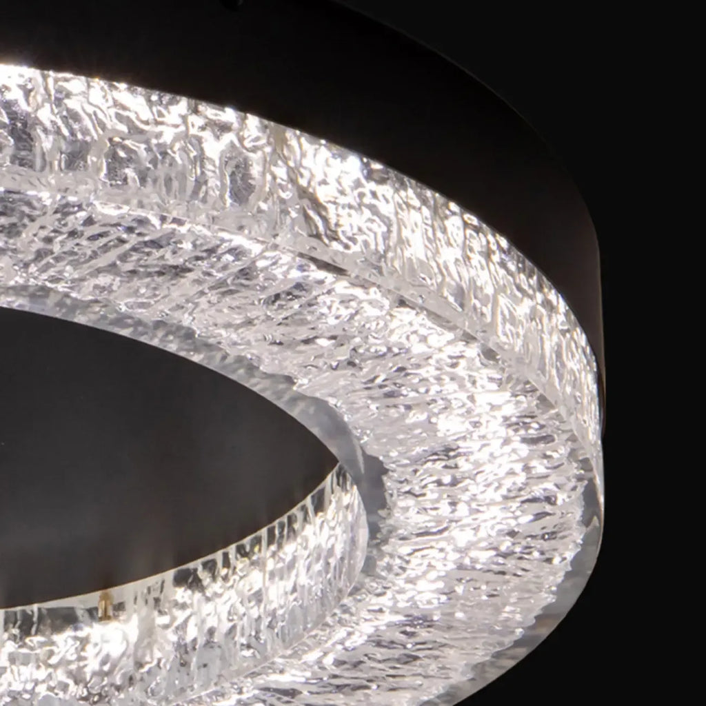 Plafonnier LED circulaire noir encastré pour usage résidentiel