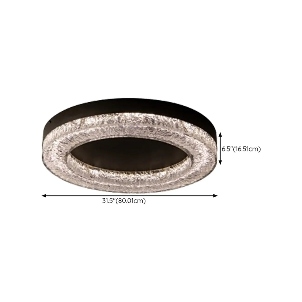 Plafonnier LED circulaire noir encastré pour usage résidentiel