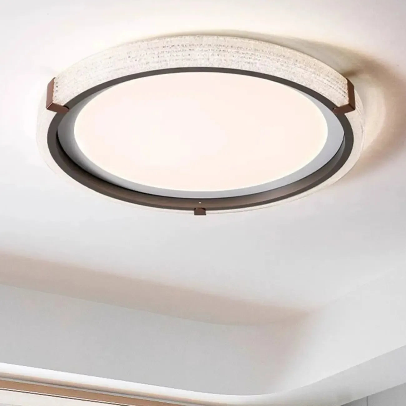 Plafonnier LED blanc à intensité variable pour salon