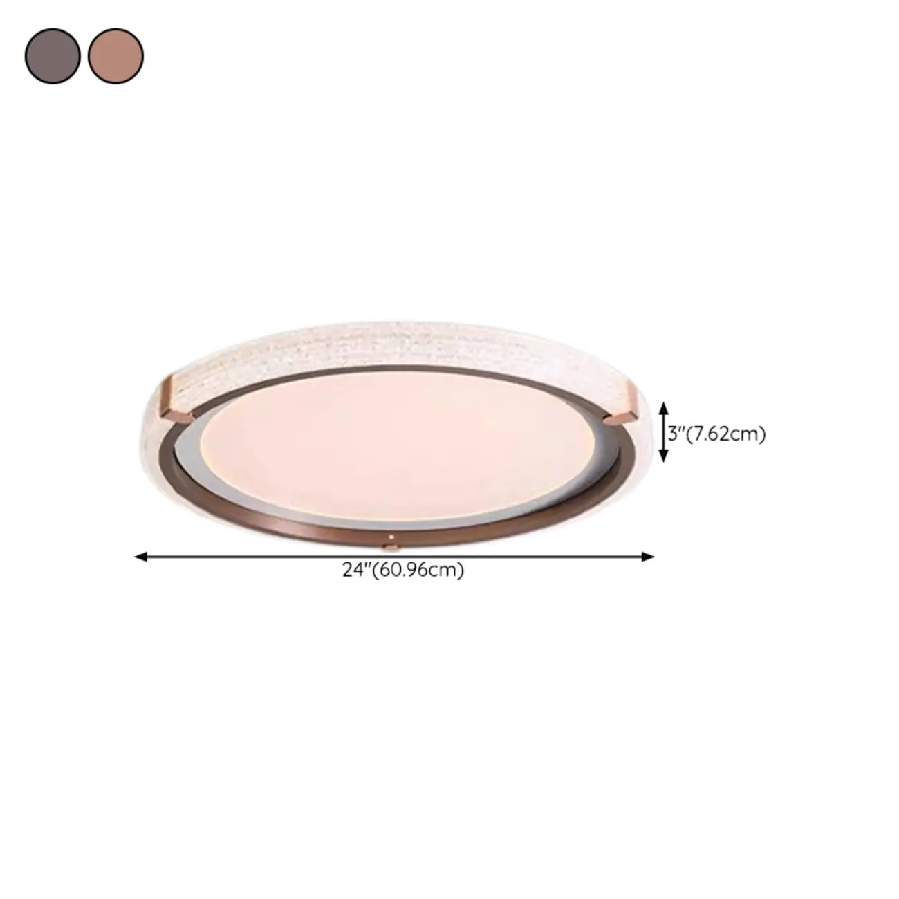 Plafonnier LED blanc à intensité variable pour salon