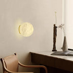 Applique murale globe Art Déco avec base en métal doré