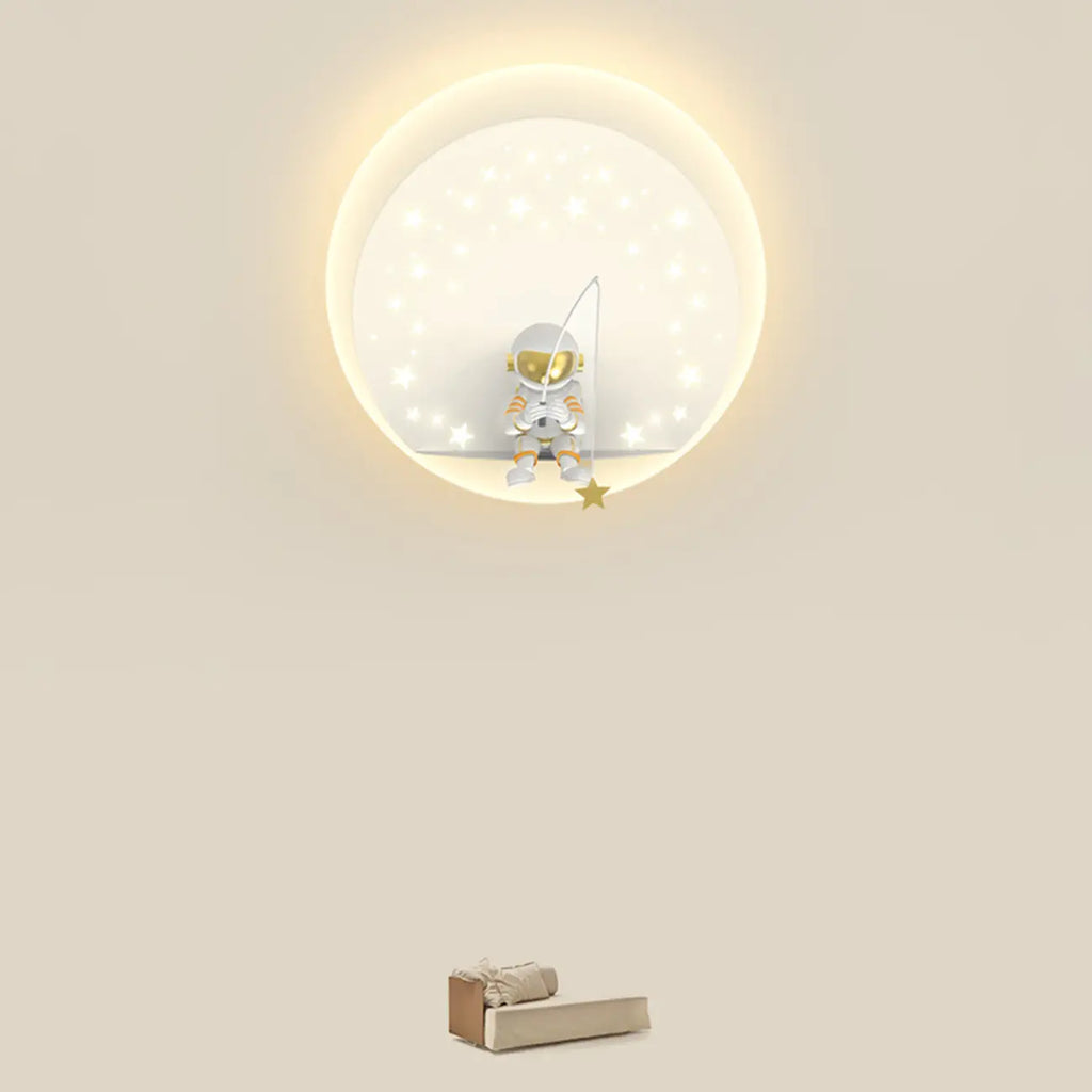 Applique murale LED Astronaute à intensité variable pour éclairage de chambre