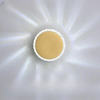 Applique murale minimaliste ronde en métal en forme de soleil