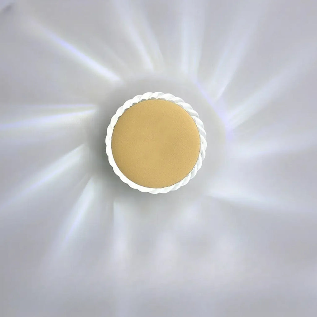 Applique murale minimaliste ronde en métal en forme de soleil