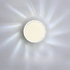 Applique murale minimaliste ronde en métal en forme de soleil