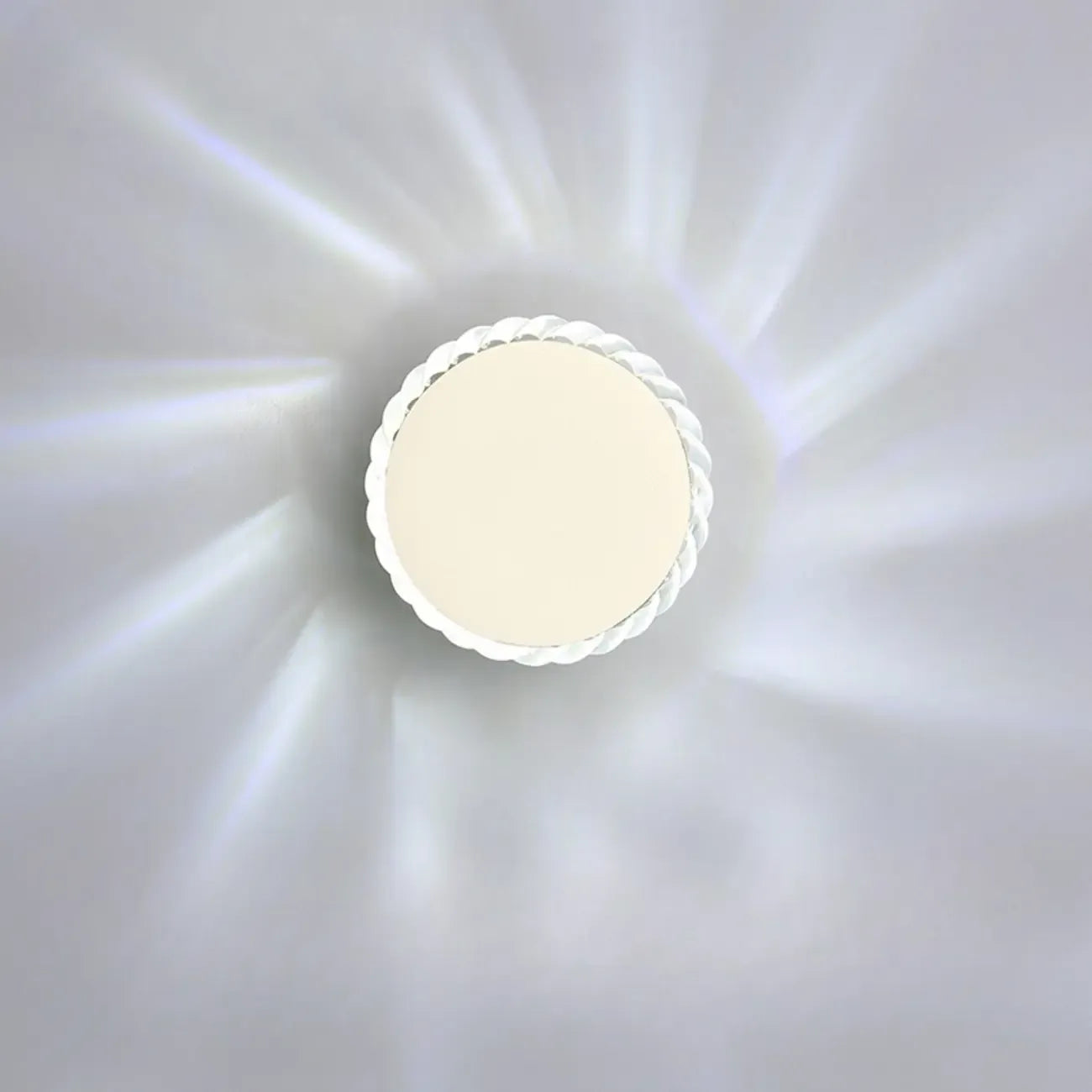 Applique murale minimaliste ronde en métal en forme de soleil