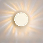 Applique murale minimaliste ronde en métal en forme de soleil