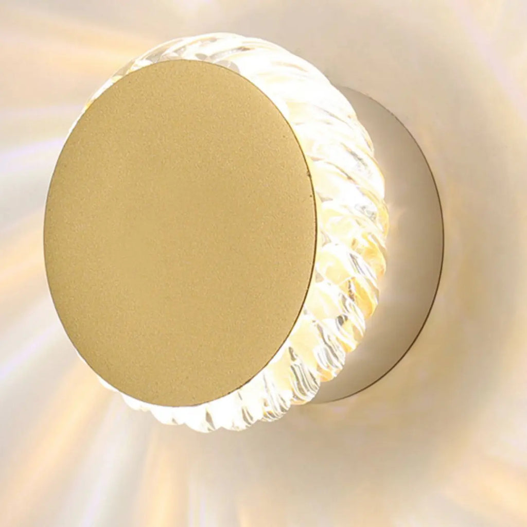 Applique murale minimaliste ronde en métal en forme de soleil