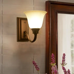 Applique murale classique et moderne en verre cloche pour salle de bain