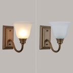 Applique murale classique et moderne en verre cloche pour salle de bain