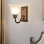 Applique murale classique et moderne en verre cloche pour salle de bain