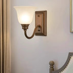 Applique murale classique et moderne en verre cloche pour salle de bain