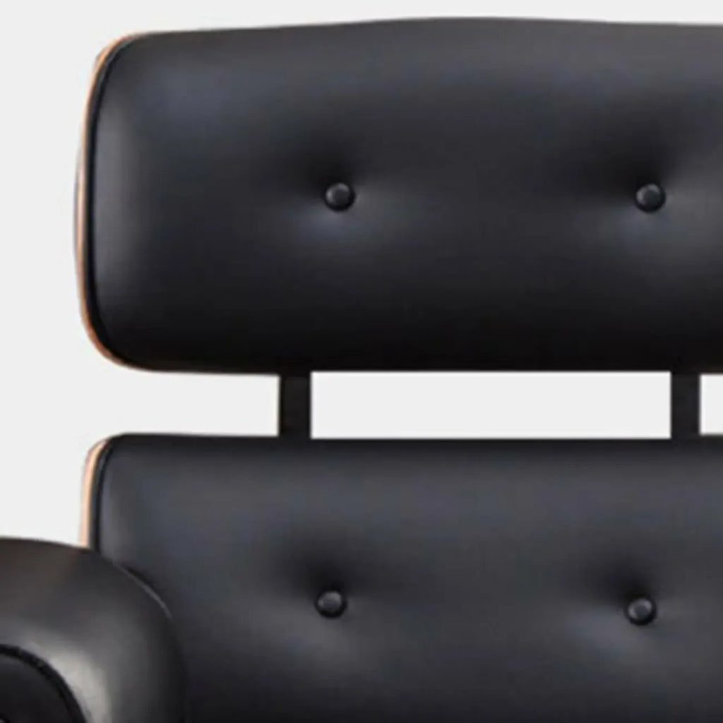 Fauteuil de bureau ergonomique moderne du milieu du siècle en cuir véritable
