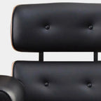 Fauteuil de bureau ergonomique moderne du milieu du siècle en cuir véritable