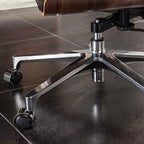 Fauteuil de bureau ergonomique moderne du milieu du siècle en cuir véritable