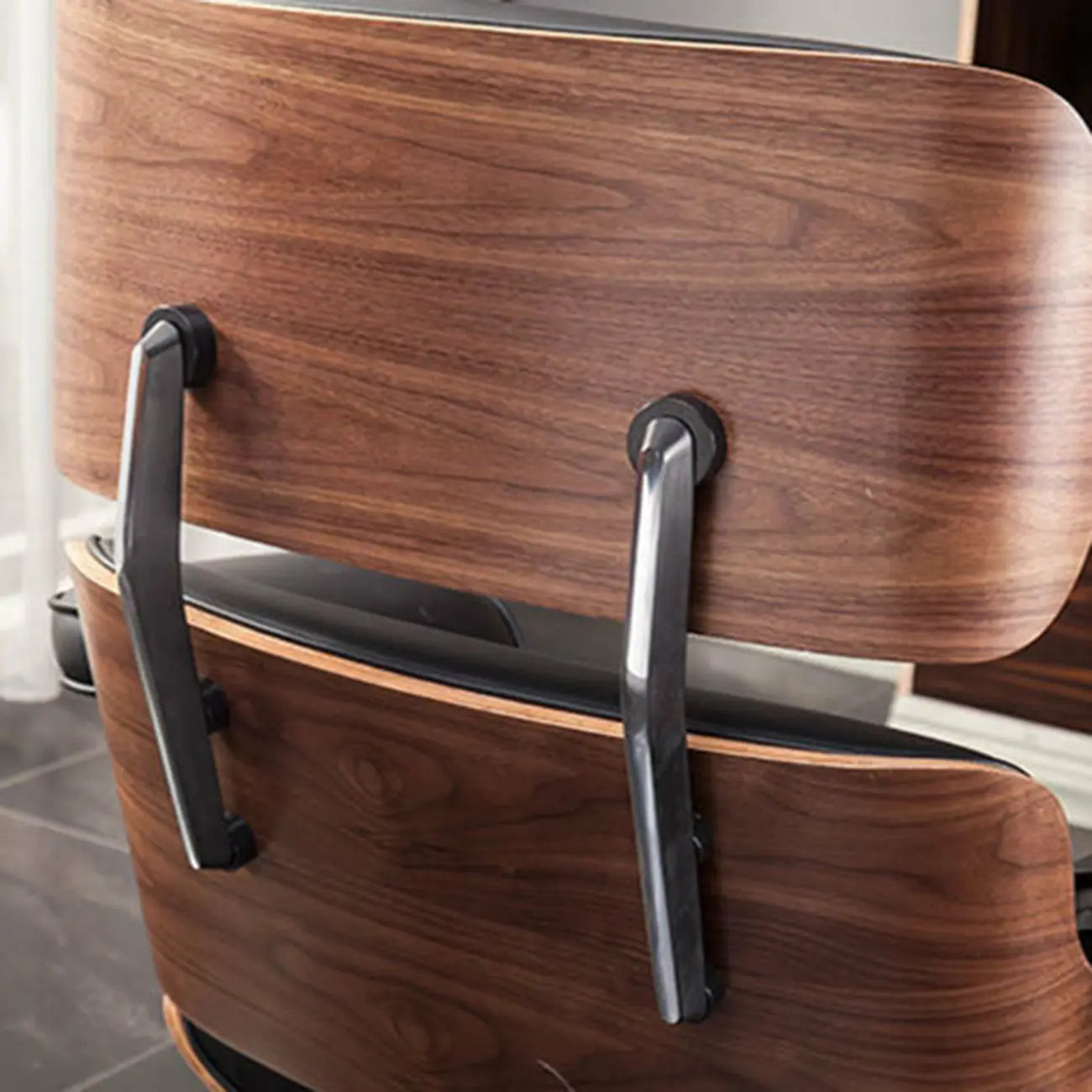 Fauteuil de bureau ergonomique moderne du milieu du siècle en cuir véritable