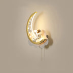Applique murale LED à intensité variable en forme d'astronaute lunaire pour lampe de chevet