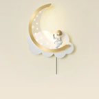 Applique murale LED à intensité variable en forme d'astronaute lunaire pour lampe de chevet