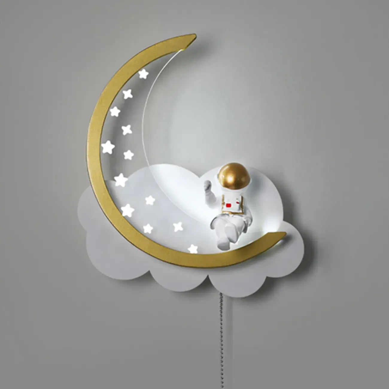 Applique murale LED à intensité variable en forme d'astronaute lunaire pour lampe de chevet