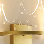 Applique murale LED à intensité variable en forme d'astronaute lunaire pour lampe de chevet