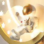 Applique murale LED à intensité variable en forme d'astronaute lunaire pour lampe de chevet
