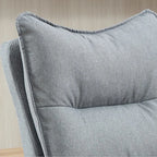 Chaise de bureau moderne en tissu gris avec repose-pieds