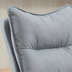 Chaise de bureau moderne en tissu gris avec repose-pieds