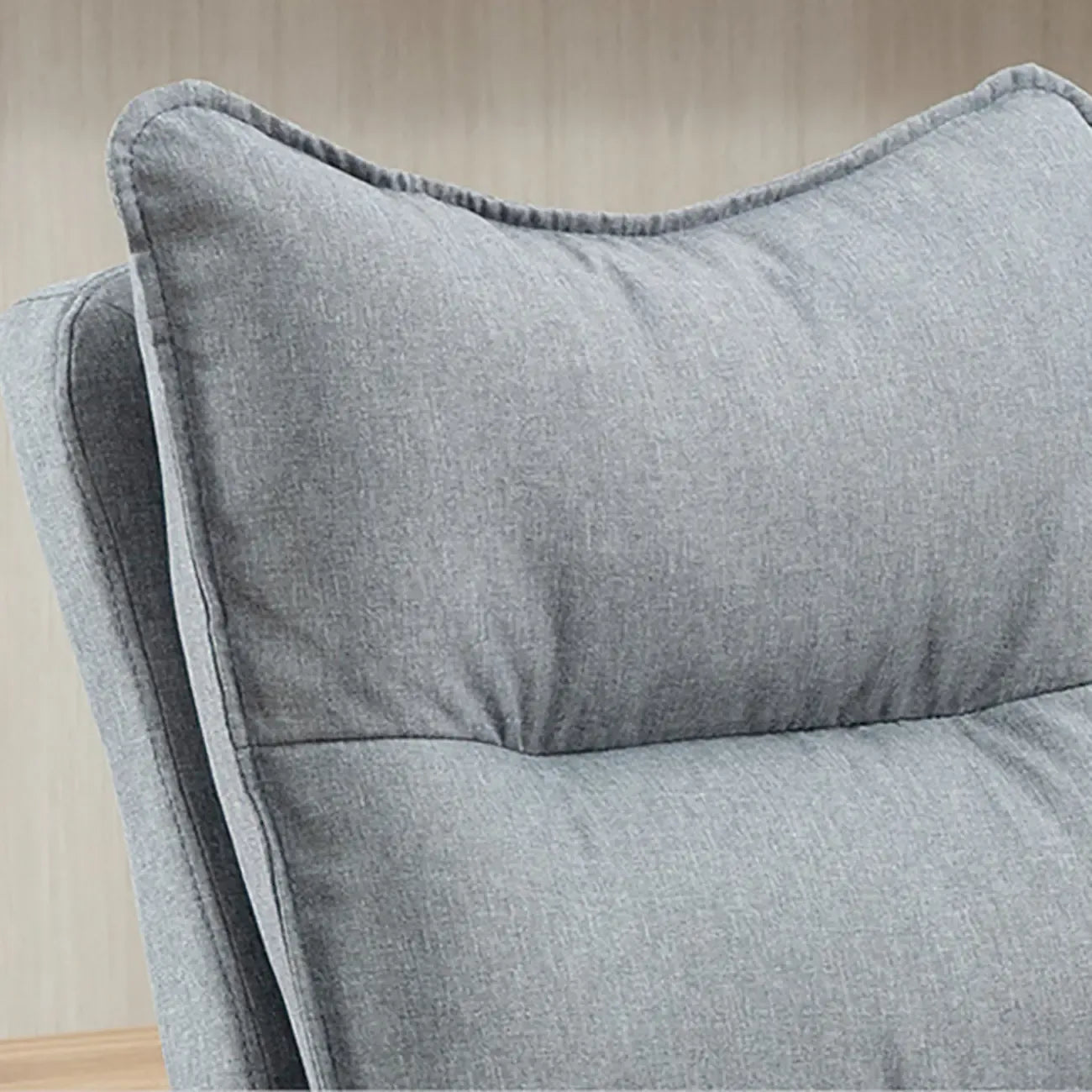 Chaise de bureau moderne en tissu gris avec repose-pieds