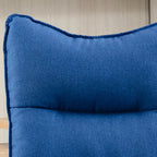 Chaise de bureau moderne en tissu gris avec repose-pieds