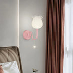 Applique murale florale de 38 à 48 cm avec abat-jour en verre pour chambre à coucher