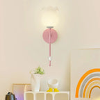 Applique murale florale de 38 à 48 cm avec abat-jour en verre pour chambre à coucher