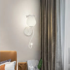 Applique murale florale de 38 à 48 cm avec abat-jour en verre pour chambre à coucher