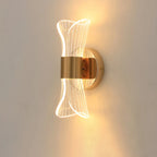 Applique murale LED dorée artistique à intensité variable pour l'éclairage de la chambre