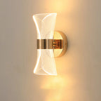 Applique murale LED dorée artistique à intensité variable pour l'éclairage de la chambre