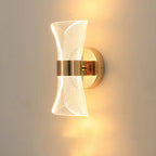 Applique murale LED dorée artistique à intensité variable pour l'éclairage de la chambre